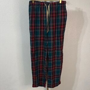 Victoria's Secret Red, pink, green and gold Plaid pj pants- small